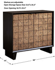 Muestra - Wood Grain 2 Door Cabinet - Black / Woodtone