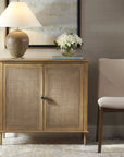 Coast - 2 Door Rattan Cabinet - Woodtone