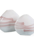 Blush - Swirl Glass Vases (Set of 2)