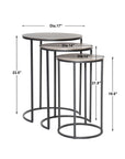 Erik - Metal Nesting Tables (Set of 3) - Dark Gray