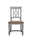Plymouth - Dining Chair Set of 2 - Gray / Dark Brown