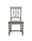 Plymouth - Dining Chair Set of 2 - Gray / Dark Brown