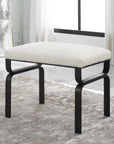 Diverge - White Shearling Small Bench