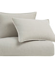 100% French Flax Linen - King Duvet Cover Set Set of 3 - Natural