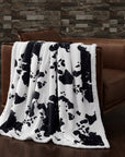 Campfire - Elsa Cowhide Campfire Sherpa Throw 6 Per Carton - Black / White
