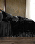 Stella - Twin Faux Silk Velvet Bedspread Set (Set of 2) - Slate