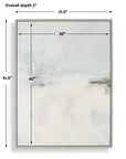 Simple Serenity - Framed Abstract Art - White / Light Blue