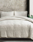 Porto Matelasse - Queen Comforter Set Set of 3 - Light Taupe