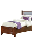 Bonanza - Ocean Blue Linen Upholstered Bed With Storage Footboard