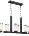 Jarsdel - 6 Light Industrial Island Light - Black