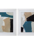 Layers II Framed Print - Light Brown / Blue