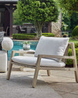 Strapped - Outdoor Lounge Chair - Light Brown / Light Gray