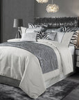Celeste - Queen Comforter Set Set of 4 - Taupe / Ivory