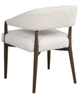 Austell - Shearling Dining Chair - Brown / White
