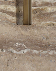 Turning - Point Travertine Table Lamp