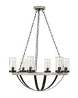 Edgecomb - 6 Light Indoor-Outdoor Chandelier - Black / Gray