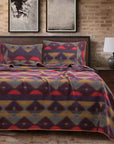 Gila - Full/Queen Wool Blend Blanket Set Set of 3 - Multi Color