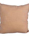 Genuine Leather - Chevron Tasseled Throw Pillow - Tan