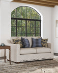 Milo - Fabric Loveseat With Nailhead Trim