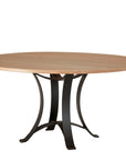 Crafted Cherry - Round Dining Table With Metal Pedestal