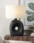 Peephole - Outdoor Bronze Table Lamp - Black
