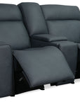 MS - Riverton Power Gliding Console Loveseat With Power Headrest And Lumbar