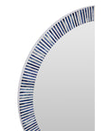 Radial - Bone Wall Mirror - Light Blue