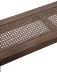Calum - Console Table - Driftwood Gray / Cane / Brushed Nickel