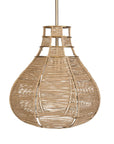 Hestia - 1 Light Natural Rope Pendant - Light Brown