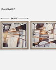 Vetrina - Framed Abstract Prints (Set of 2) - Gray