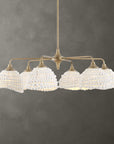 Biddeford - 6 Light Beaded Pendant - White