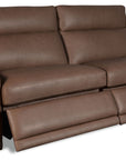 MS - Simone ZG 2 over 2 Power Sofa With Power Headrest and BT speaker - Brown