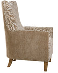 Kiango - Animal Pattern Armchair - Light Brown