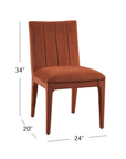 Brianne - Dining Chair Set of 2 - Rust Orange