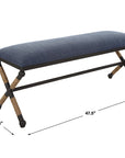 Firth - Rustic Bench - Navy