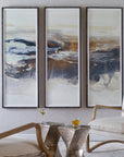 Graphite - Horizon Framed Prints (Set of 3) - Light Gray