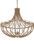 Lovelock - 4 Light Rope Empire Chandelier - Light Brown