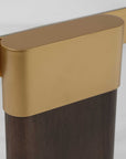 Ryles - Glass Coffee Table - Brass / Brown / Woodtone