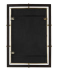 Bach - Rectangle Mirror - Walnut & Brass
