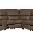 MS - Julian Six-Piece Power Reclining Sectional - Dark Brown