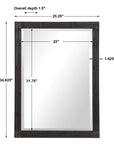 Gower - Vanity Mirror - Aged Black