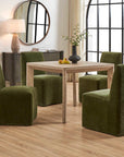 Noval - Square Dining Game Table - White / Woodtone