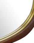 Zachari - Asymmetrical Tall Mirror - Gold / Woodtone