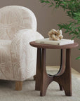 Dunnigan - Oak End Table - Dark Brown