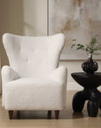 Ingel - Wingback Armchair - White