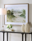 Verdant - Watercolor Landscape Print - Light Brown