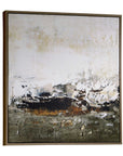 The Other Side - Framed Abstract Art - Black / Brown / Gray / Green / Orange / White / Yellow