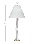 Devon - Table Lamp - Clear / Brushed Gold