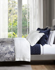 Pastoral Jacquard - Queen Comforter Set Set of 3 - Silver