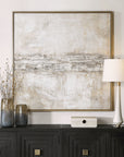 Desert Oasis - Abstract Canvas Art - Gray